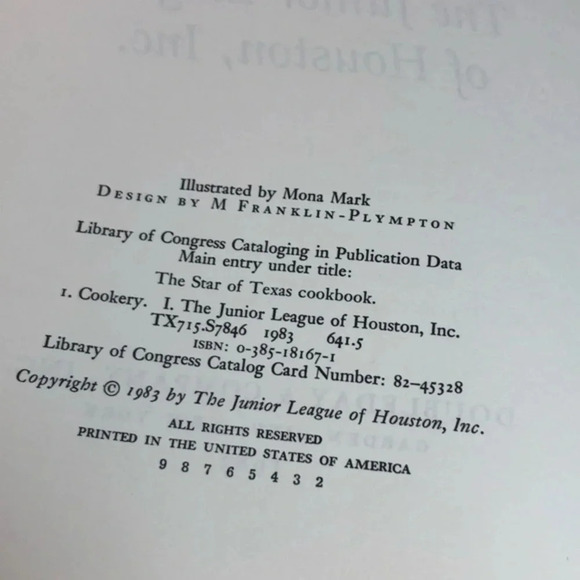 Vintage 1983 THE STAR OF TEXAS THE JUNIOR LEAGUE of HOUSTON cookbook - Picture 8 of 10